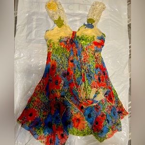 Hale’ Bob, XS multi colored asymmetrical top